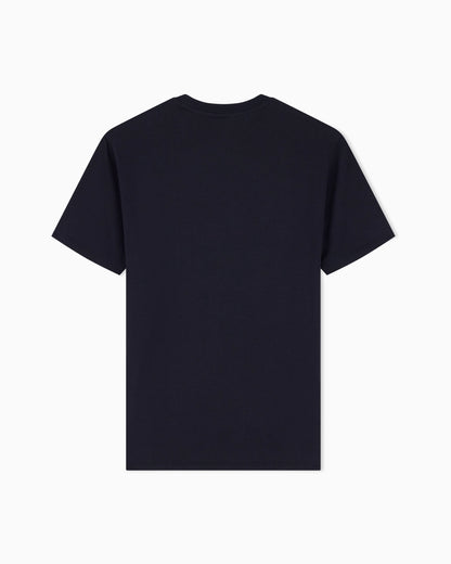 slim fit t-shirt in stretch cotton jersey with rib details