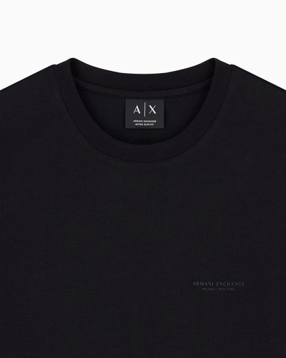 slim fit t-shirt in stretch cotton jersey with rib details