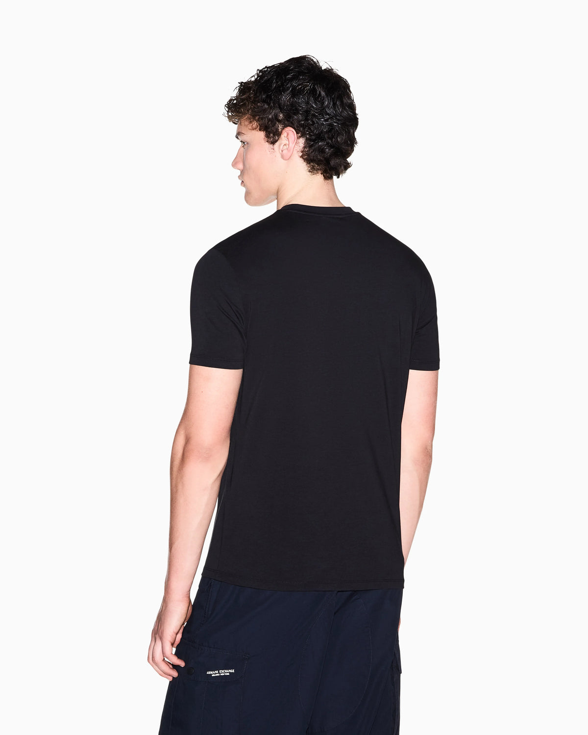 slim fit t-shirt in stretch cotton jersey with rib details