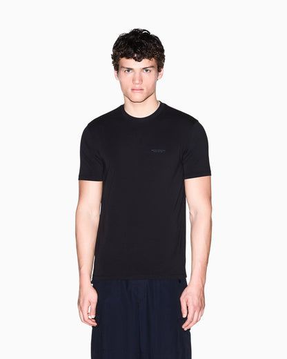 slim fit t-shirt in stretch cotton jersey with rib details