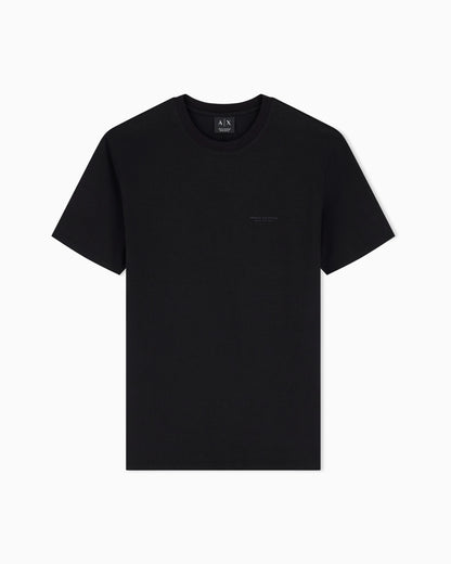 slim fit t-shirt in stretch cotton jersey with rib details