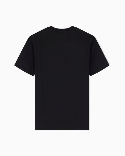 slim fit t-shirt in stretch cotton jersey with rib details