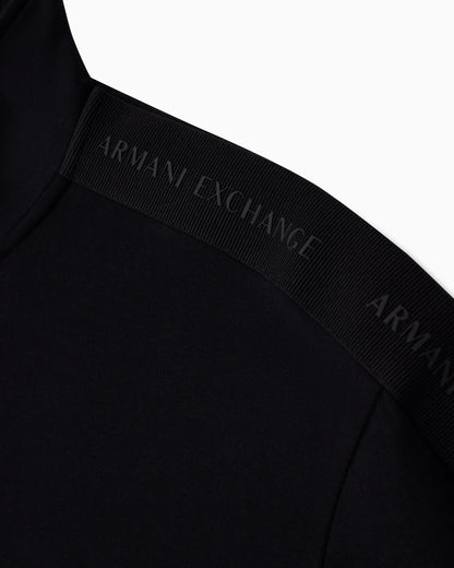 sweatshirt in bonded stretch cotton blend