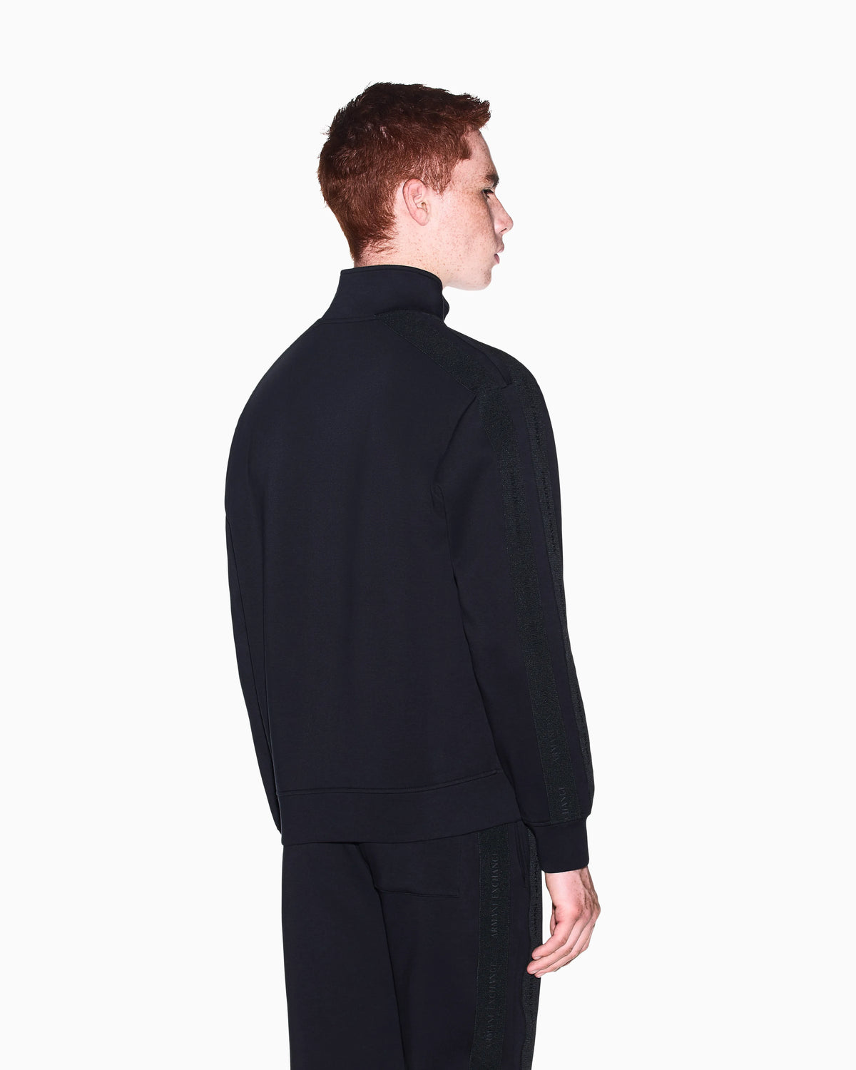 sweatshirt in bonded stretch cotton blend