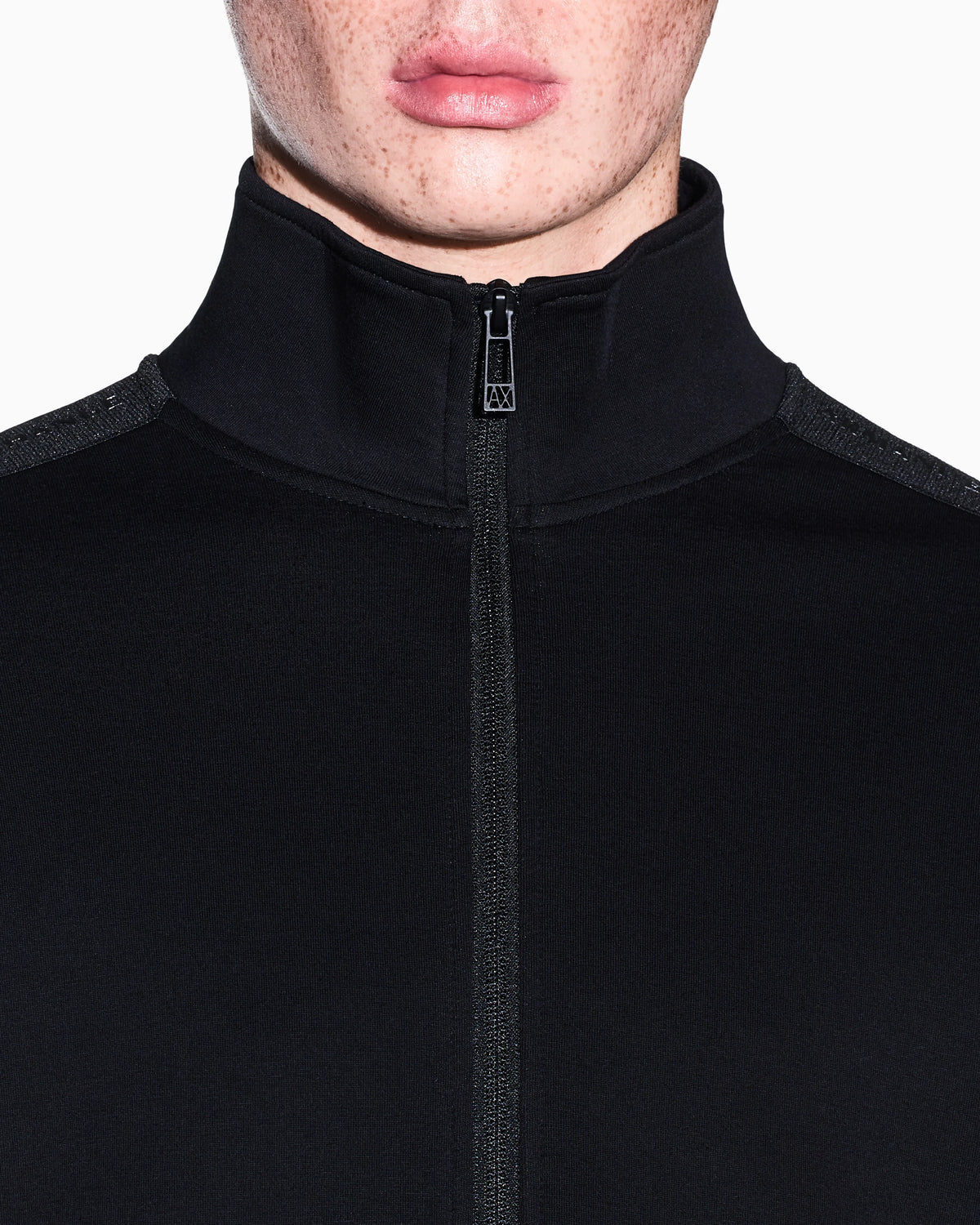 sweatshirt in bonded stretch cotton blend