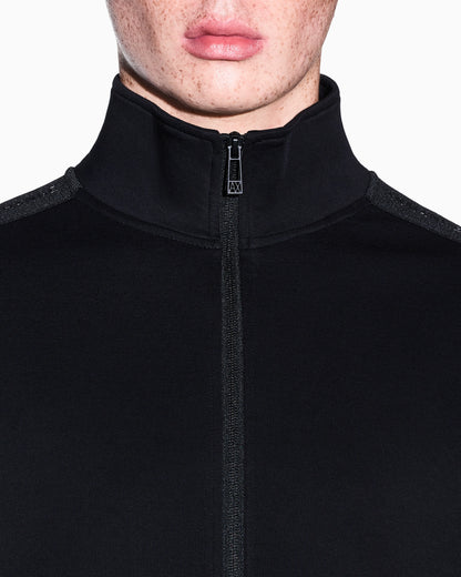 sweatshirt in bonded stretch cotton blend