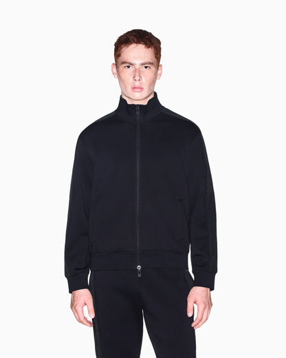 sweatshirt in bonded stretch cotton blend