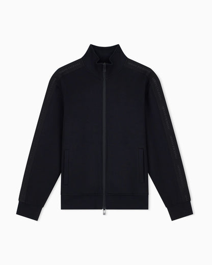 sweatshirt in bonded stretch cotton blend