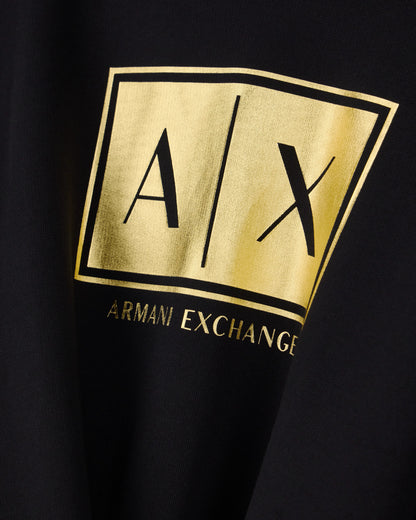 Hoodie with box gold logo
