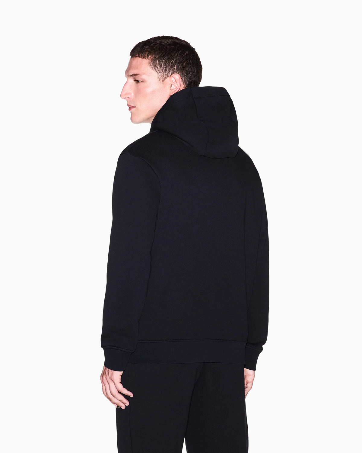 Hoodie with box gold logo