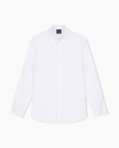regular fit shirt in cotton jacquard