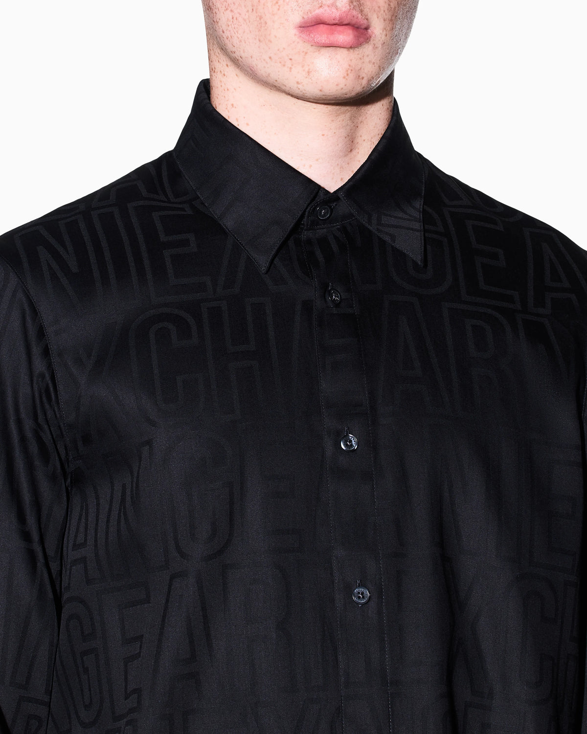 regular fit shirt in cotton jacquard