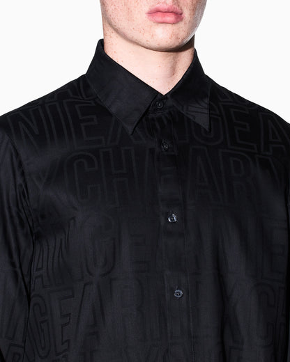 regular fit shirt in cotton jacquard