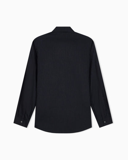 regular fit shirt in cotton jacquard