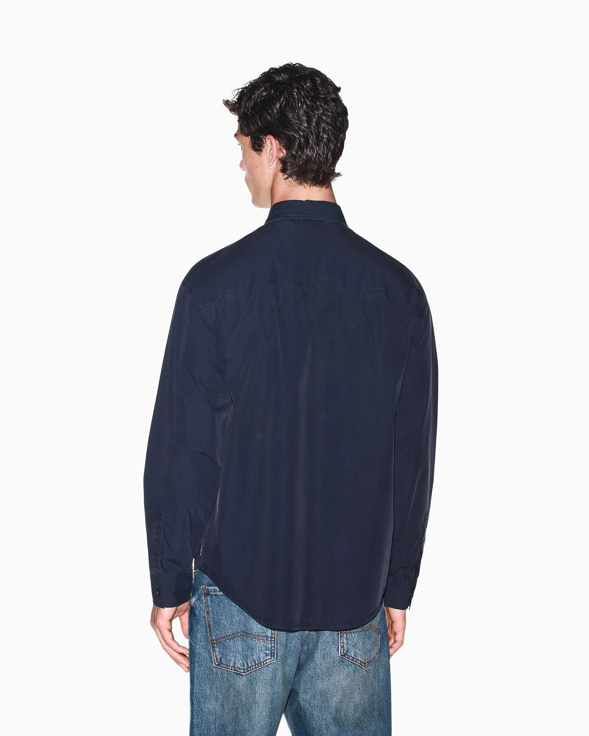 regular fit shirt in cotton poplin
