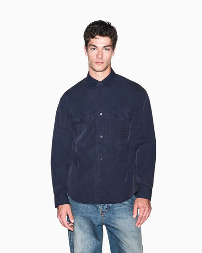 regular fit shirt in cotton poplin