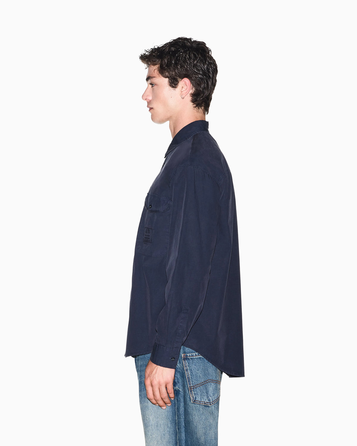regular fit shirt in cotton poplin