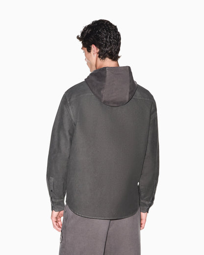 oversized shirt in cotton moleskin