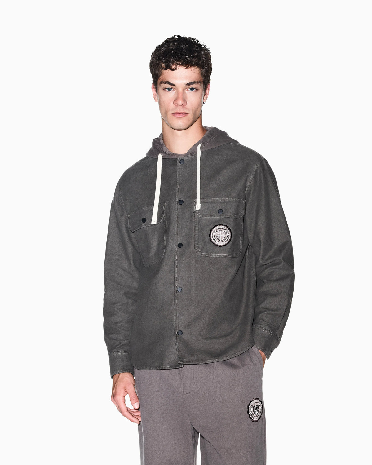 oversized shirt in cotton moleskin