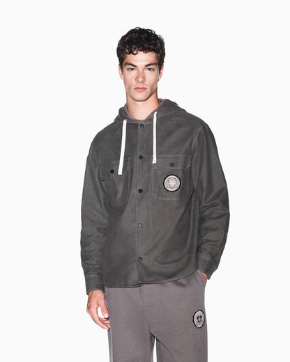oversized shirt in cotton moleskin