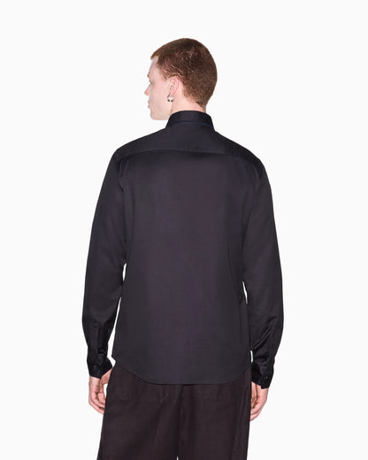 Shirt slim fit in stretch cotton dobby