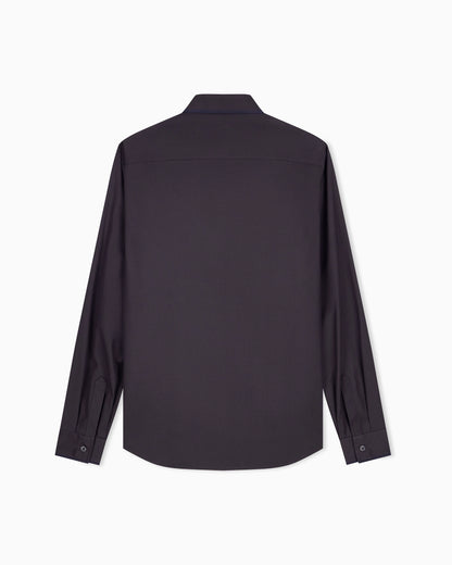 Shirt slim fit in stretch cotton dobby