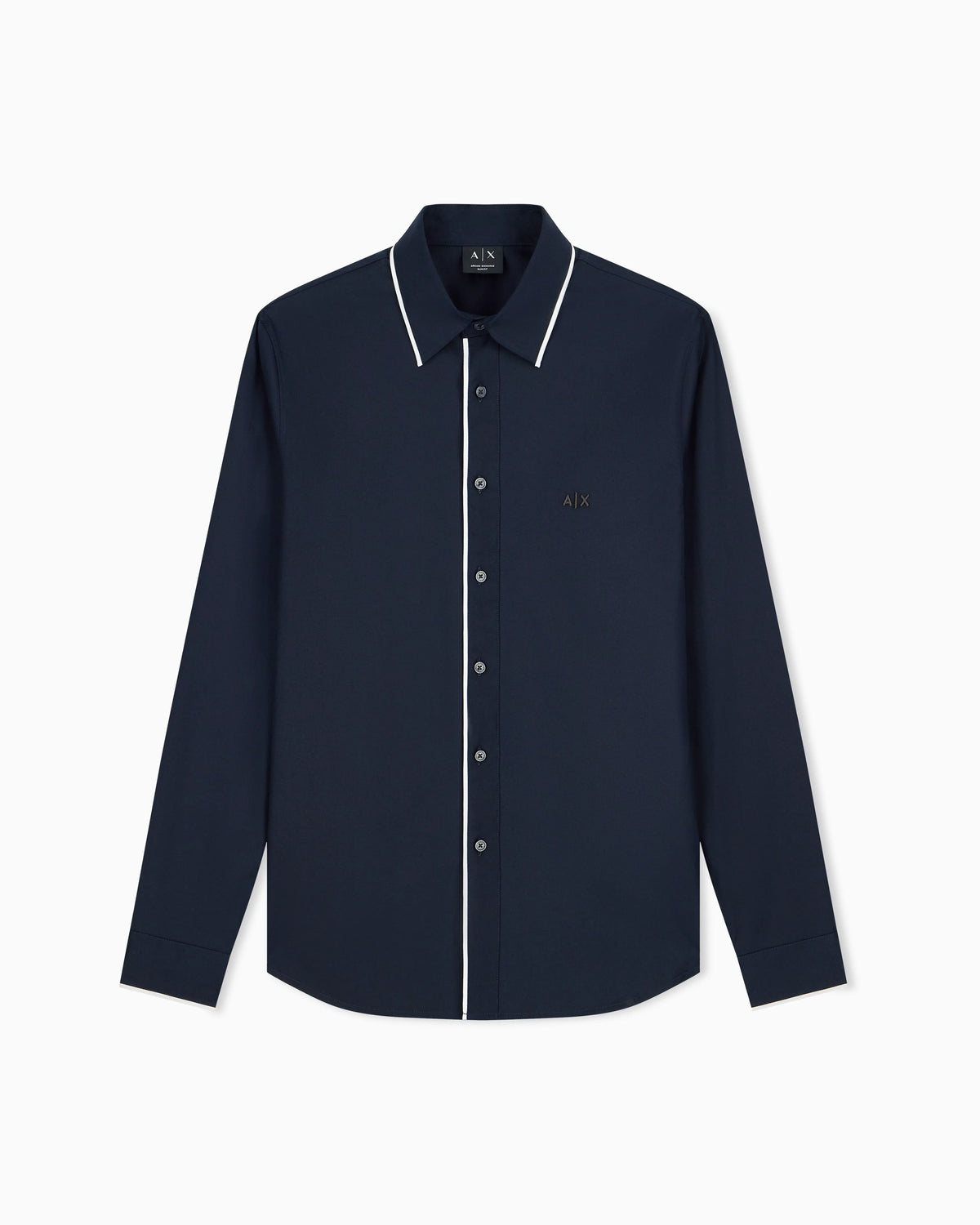 Shirt slim fit in stretch cotton dobby