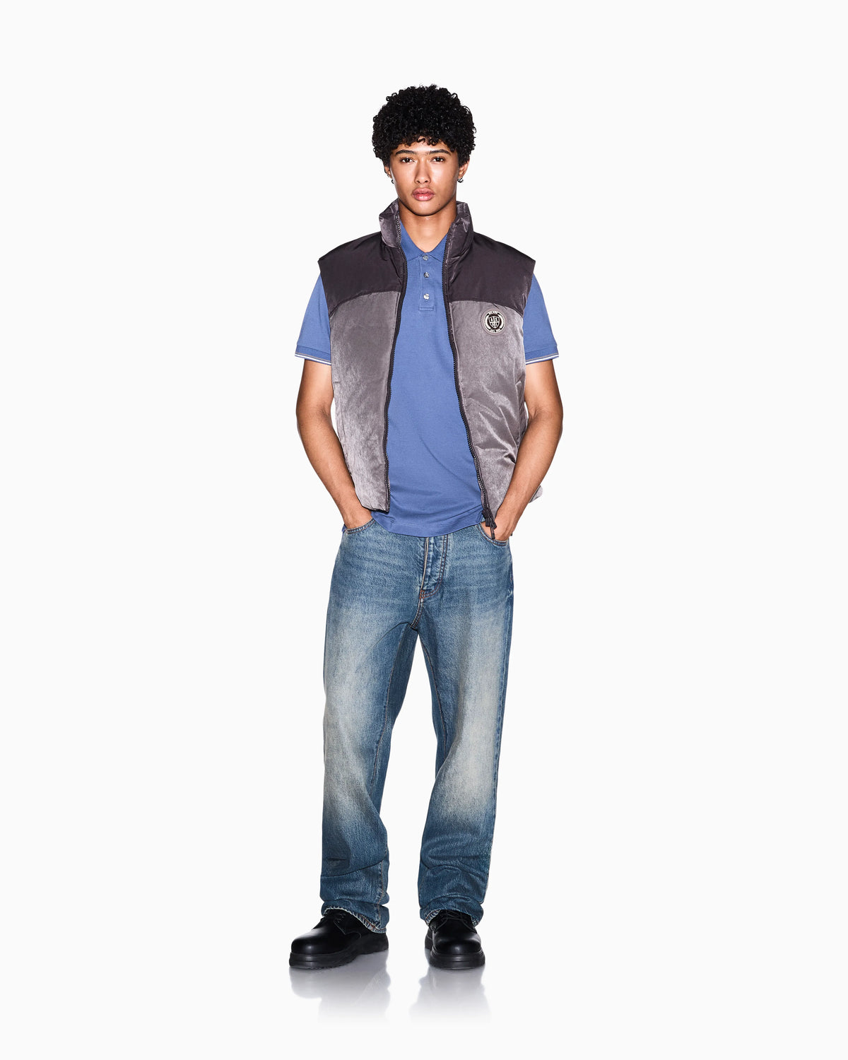 Sleeveless blouson jacket
