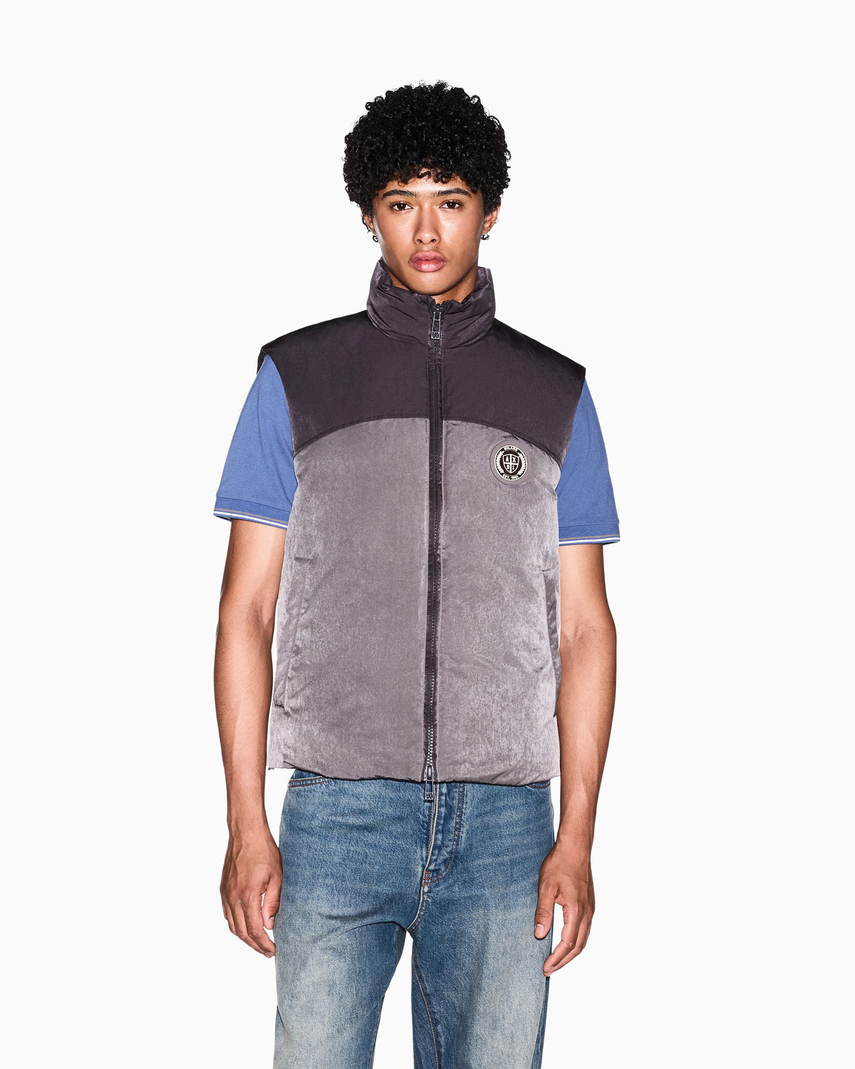 Sleeveless blouson jacket