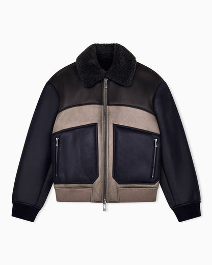 blouson jacket with stretch fabric