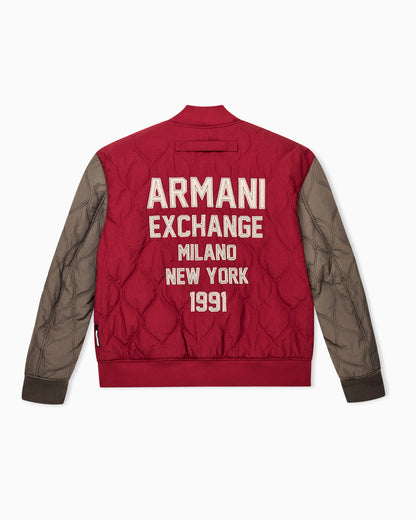padded blouson jacket in nylon