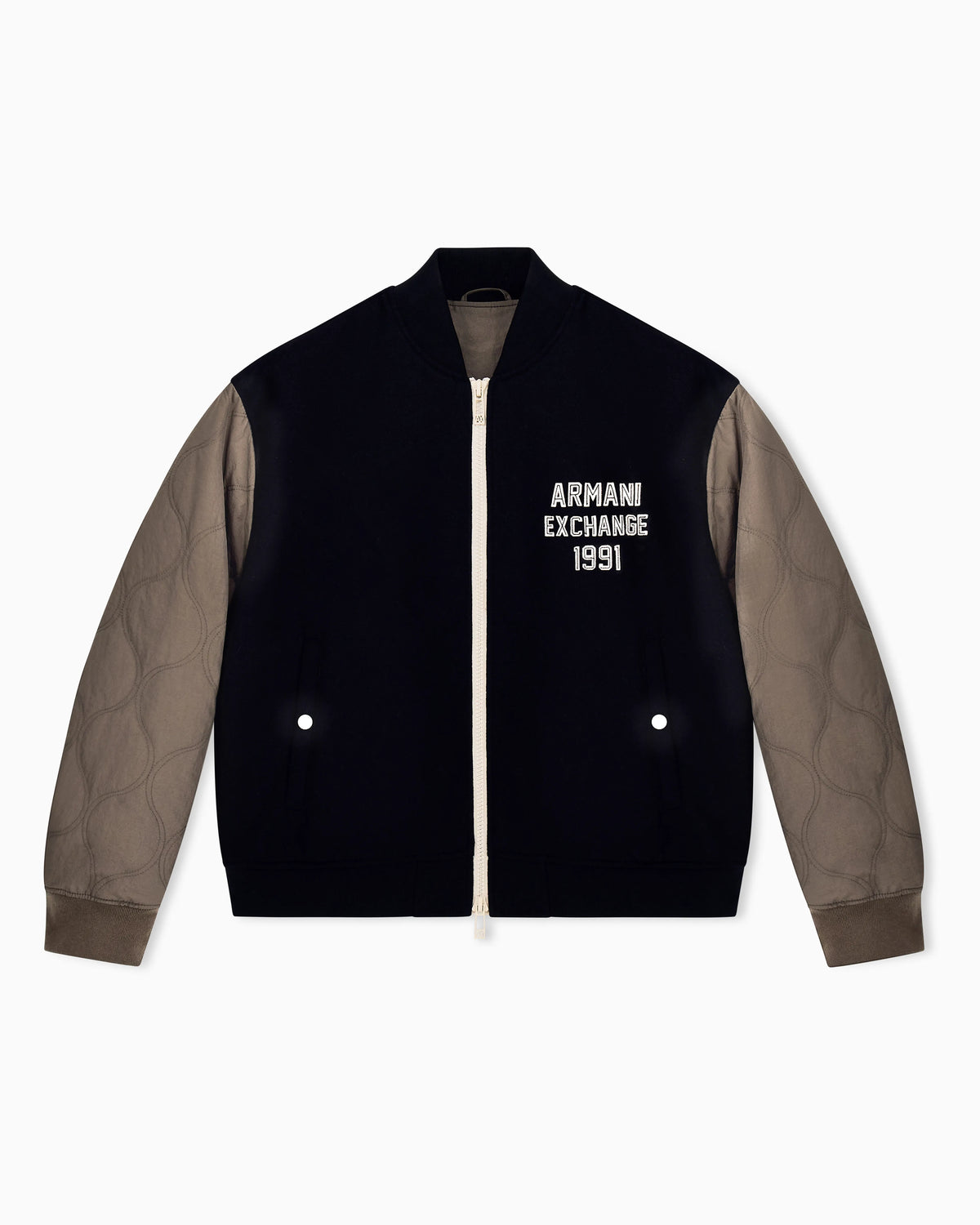 Regular fit blouson jacket in virgin wool blend