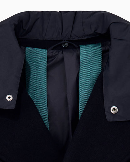 blouson jacket in virgin wool blend