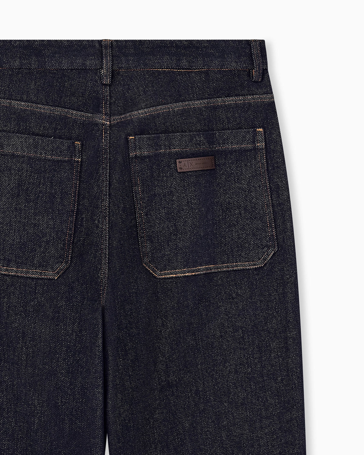 Oversized denim trousers in stretch cotton