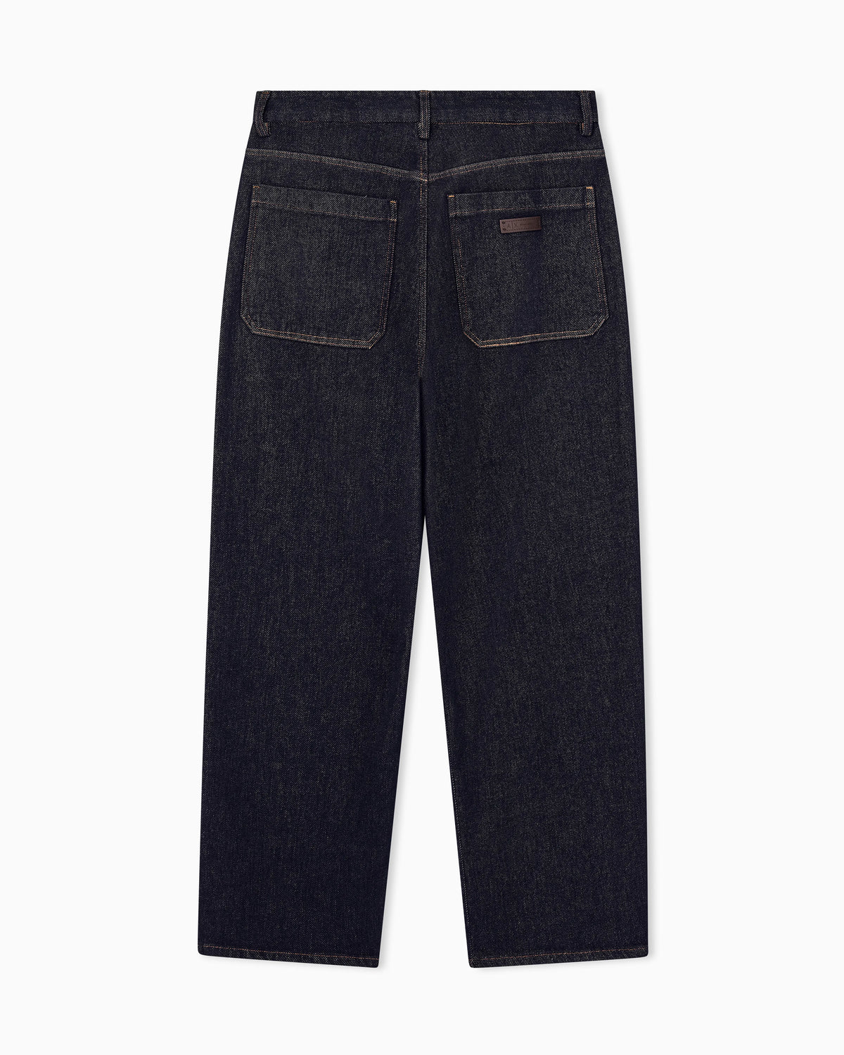 Oversized denim trousers in stretch cotton