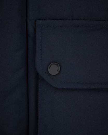 padded trench with rib details