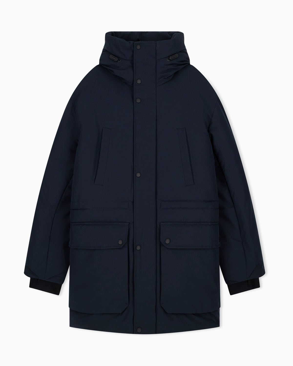 padded trench with rib details