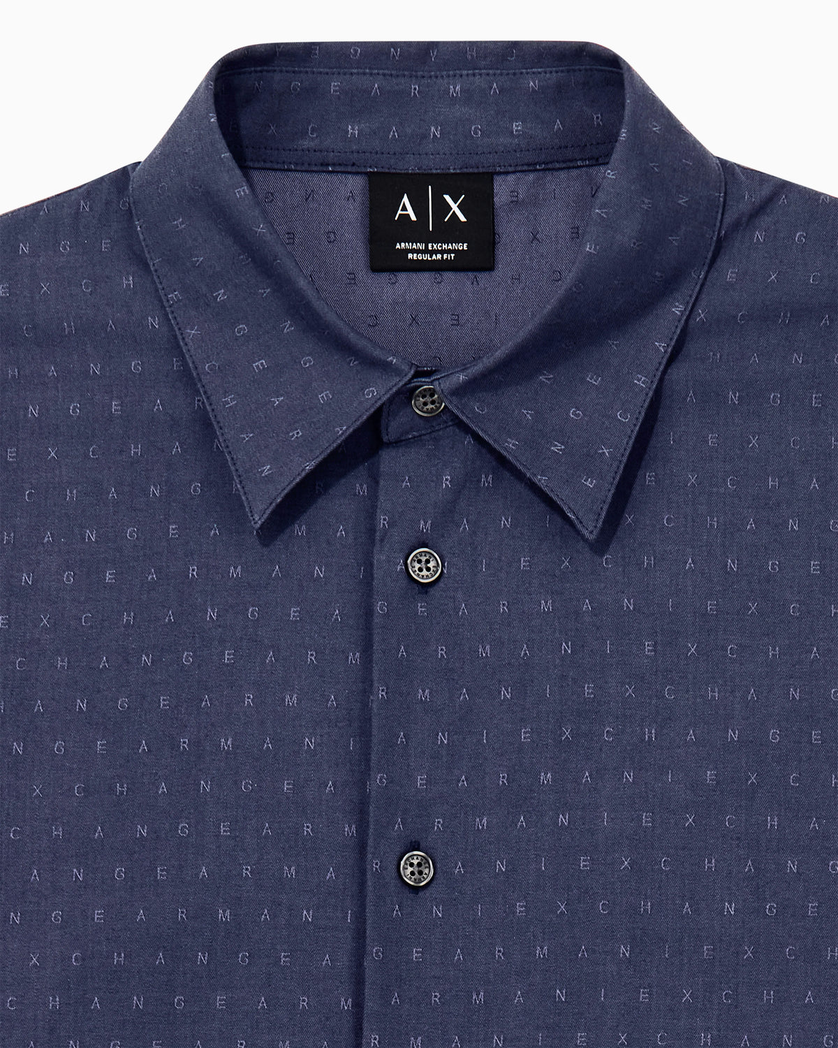 regular fit shirt in cotton jacquard