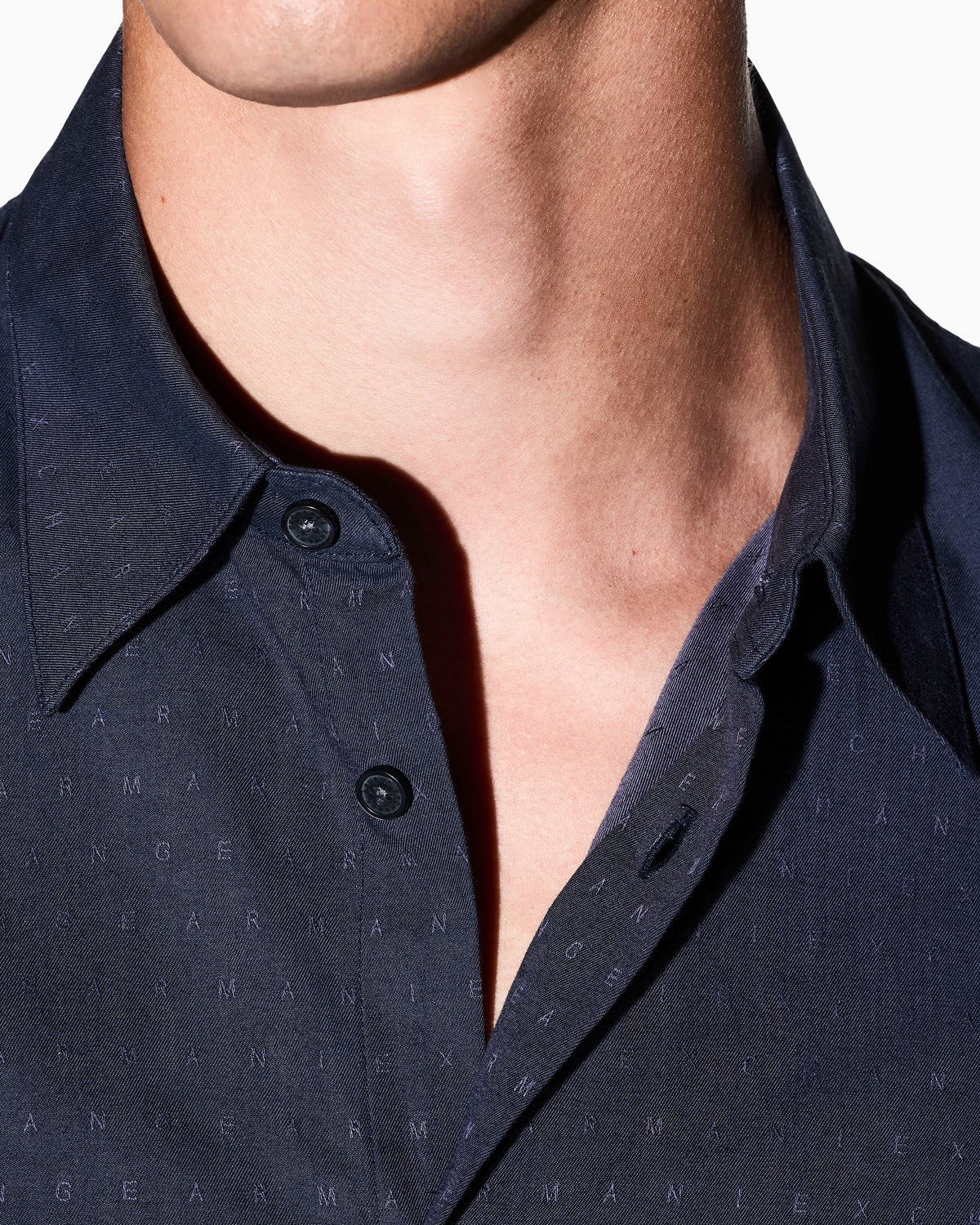 regular fit shirt in cotton jacquard