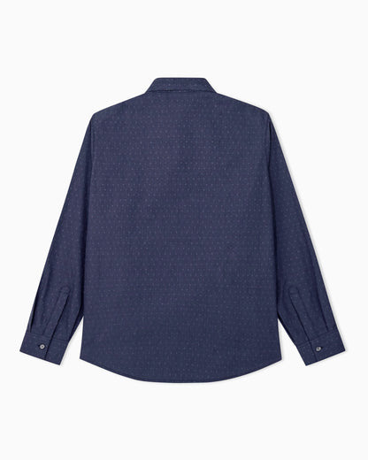 regular fit shirt in cotton jacquard