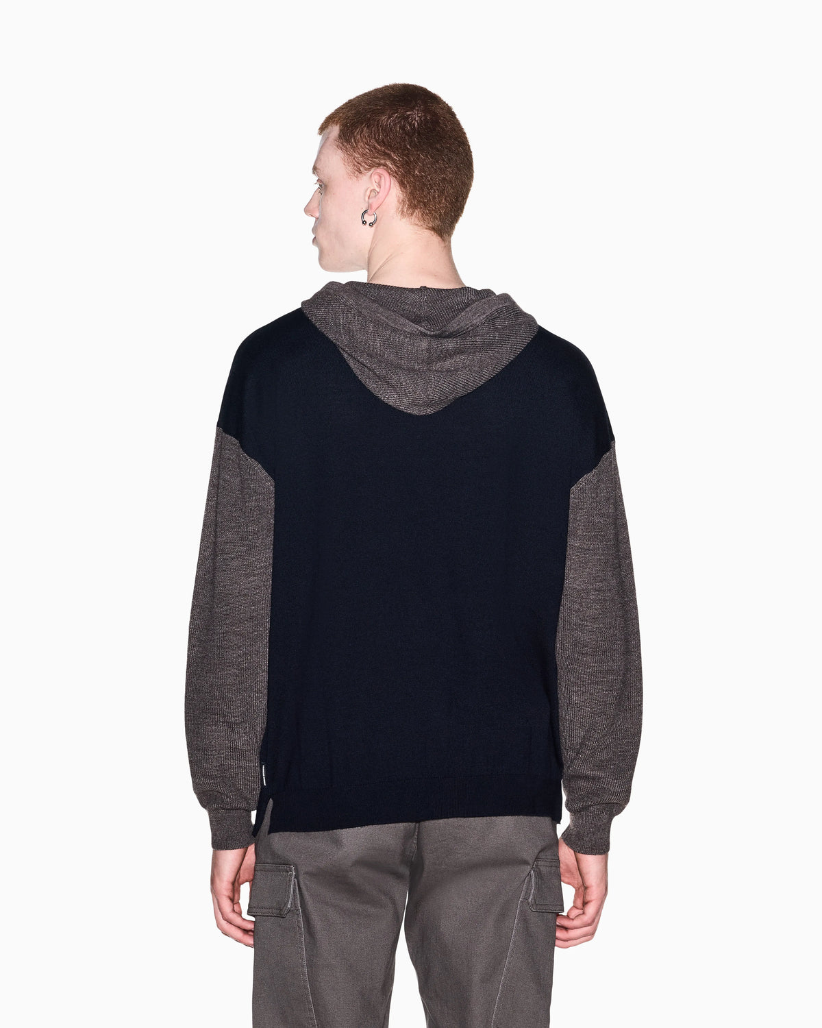 regular fit pullover in virgin wool and acrylic blend