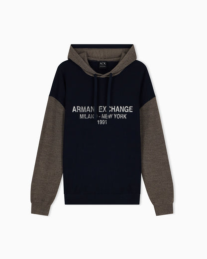 regular fit pullover in virgin wool and acrylic blend