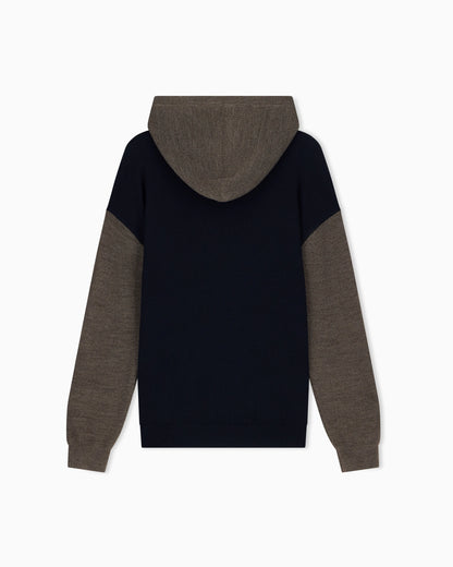 regular fit pullover in virgin wool and acrylic blend