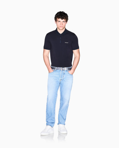 slim fit polo shirt stretch cotton jersey