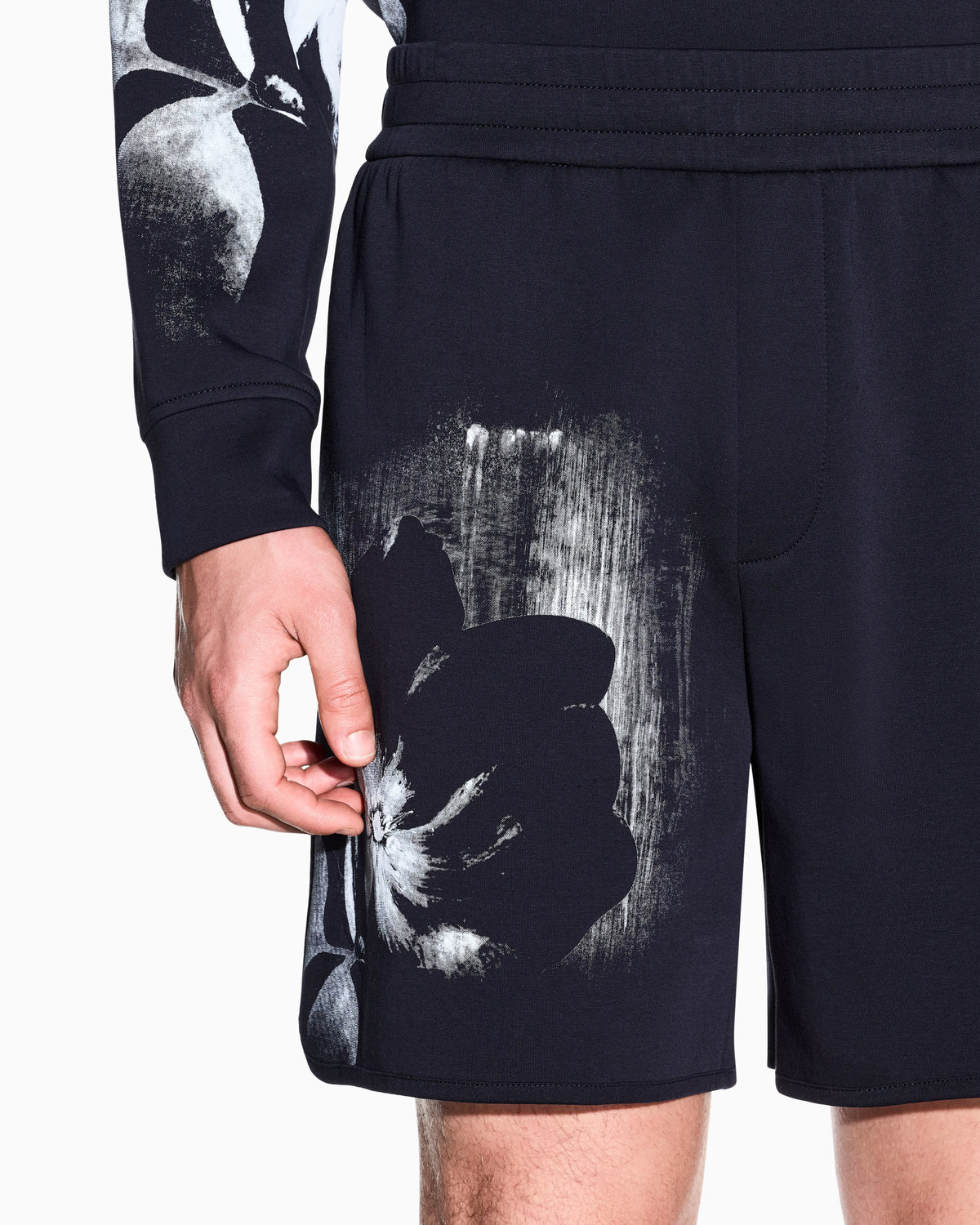 regular fit shorts jersey bonded stretch cotton