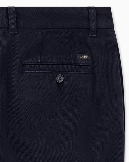 regular fit trousers garment-dyed cotton