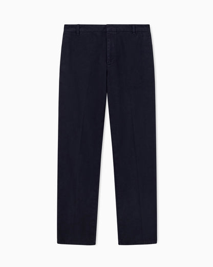regular fit trousers garment-dyed cotton