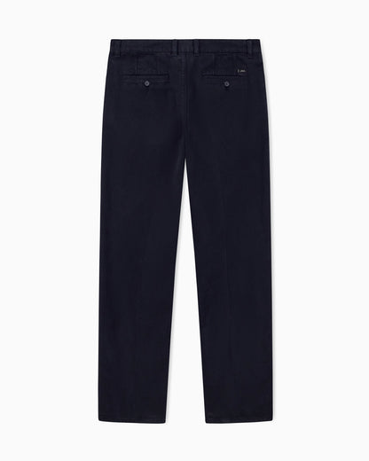 regular fit trousers garment-dyed cotton