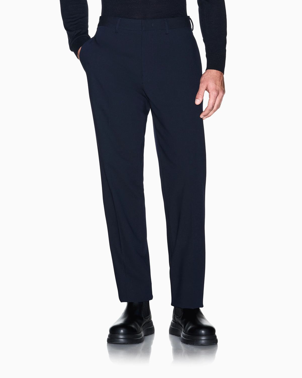 regular fit trousers stretch viscose