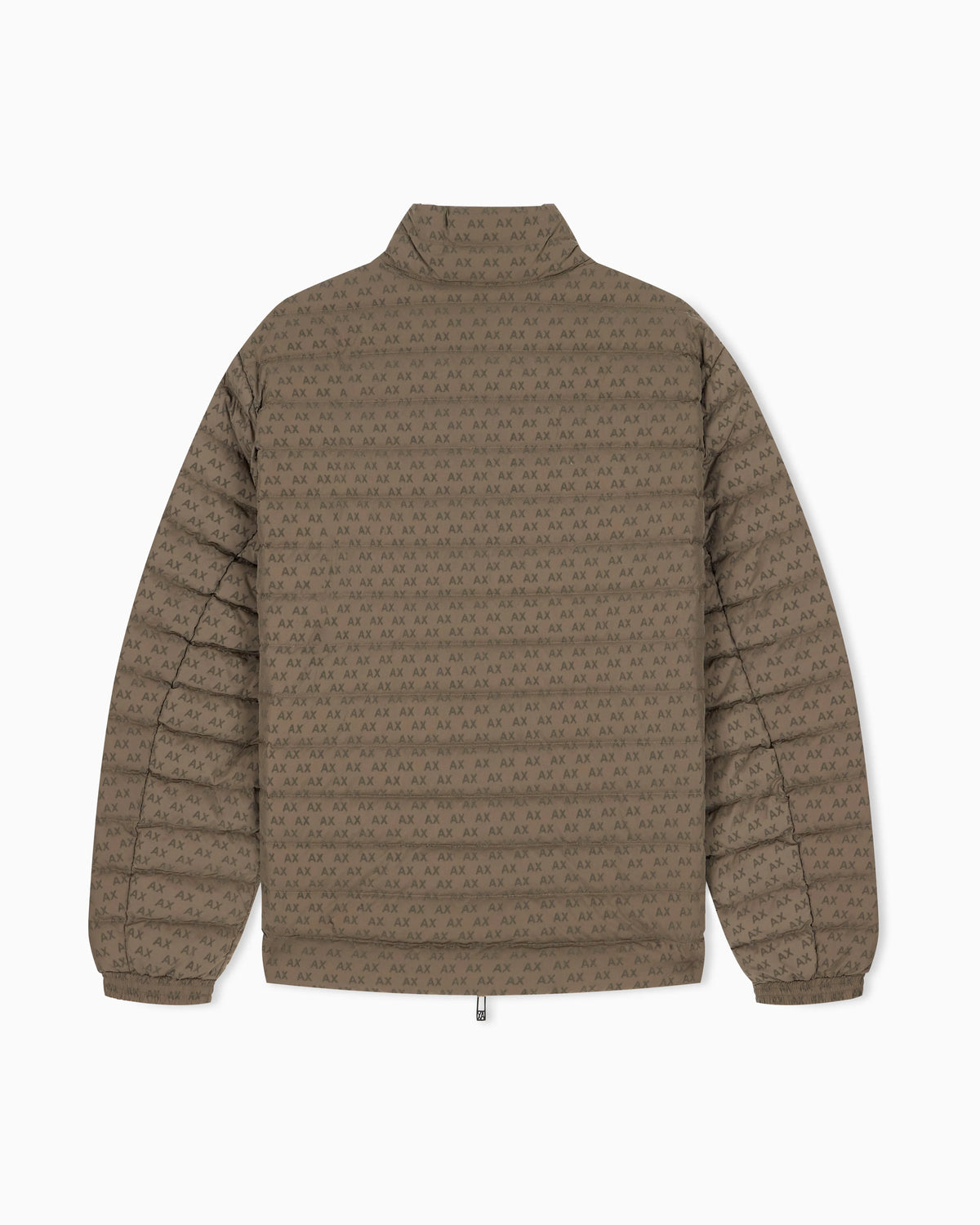 down jacket in all-over flocked nylon